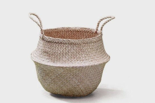 Sosibon Large Seagrass Belly Basket With Handles.